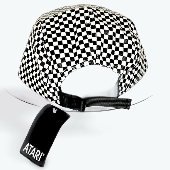 Retro ATARI checkered adjustable hat NEW​​ Nylon 5 Panel​​ - Picture 2 of 3